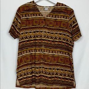 Anna & Frank size Lg 100% silk top